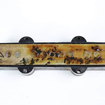 1965 Vintage Fender Jazz Bass BRIDGE Pickup Rewound L-Series Grey Bottom USA 1960s Pre-CBS image 6