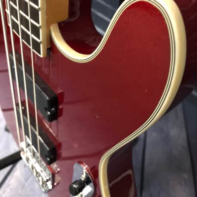 Custom Build - Birdsong Designed T Bass - Short Scale - Candy Apple Red image 5