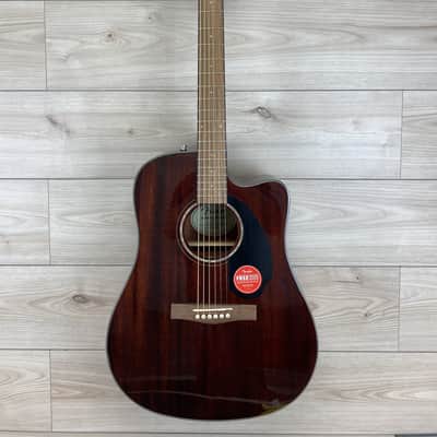 OPEN BOX - Fender CD-60SCE Dreadnought Acoustic-Electric Guitar All Mahogany image 2