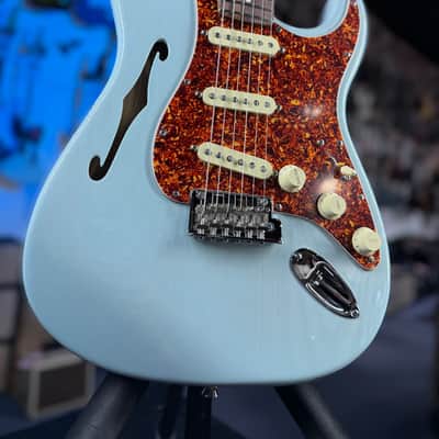 Fender American Professional II Thinline Stratocaster Transparent Daphne Blue Auth Deal Free Ship! 479 GET PLEK’D! image 4