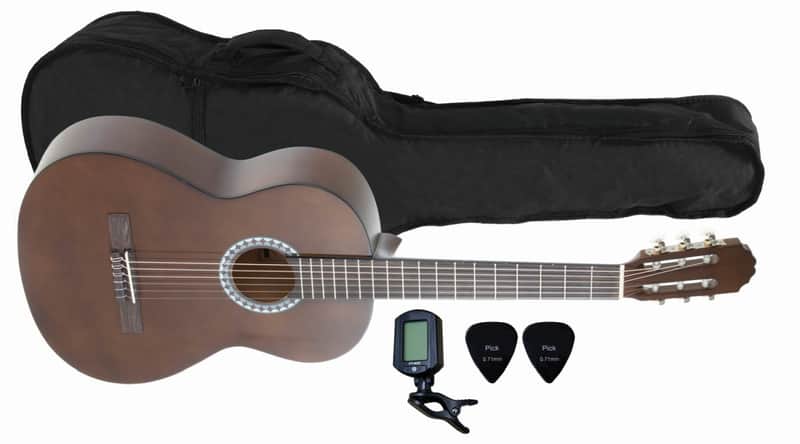 GEWA Basic 4/4 Classical Guitar Set – Walnut, Full-Size, w/ Bag & Tuner image 1