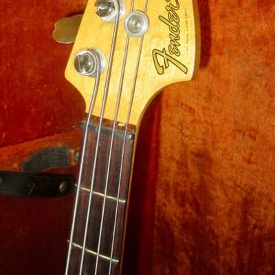1973 Fender Mustang Bass Competition Red w/ Original Hardshell Case image 3