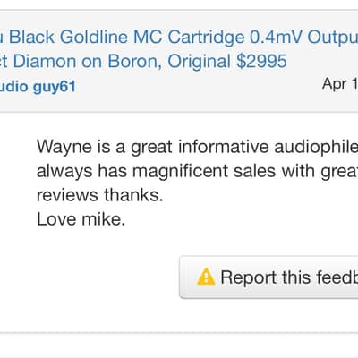 Koetsu Black Goldline MC Cartridge 0.4mV Output, Line contact Diamond on Boron, Original $2995 image 22