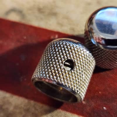 Original Vintage Fender Telecaster Knobs 1954 Chrome P bass image 2