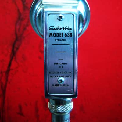 Vintage 1950's Electro-Voice 638 Omnidirectional Dynamic Microphone Hi Z harp mic w female 1/4 inch adapter 641 image 10