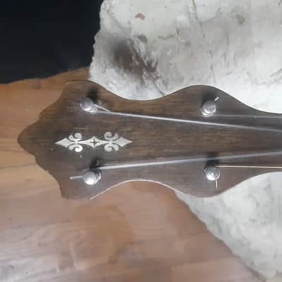1930s Stromberg-Voisinet 17-Fret Tenor Banjo with Resonator and Gig Bag image 20