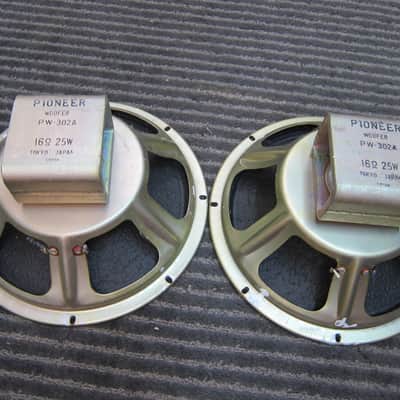 Pr Pioneer PW-302A 12" Alnico Speakers, All Paper Cones 16 Ohms, 25 Watts, Excellent Guitar Speakers, Efficient, Responsive 1950s/60s image 1