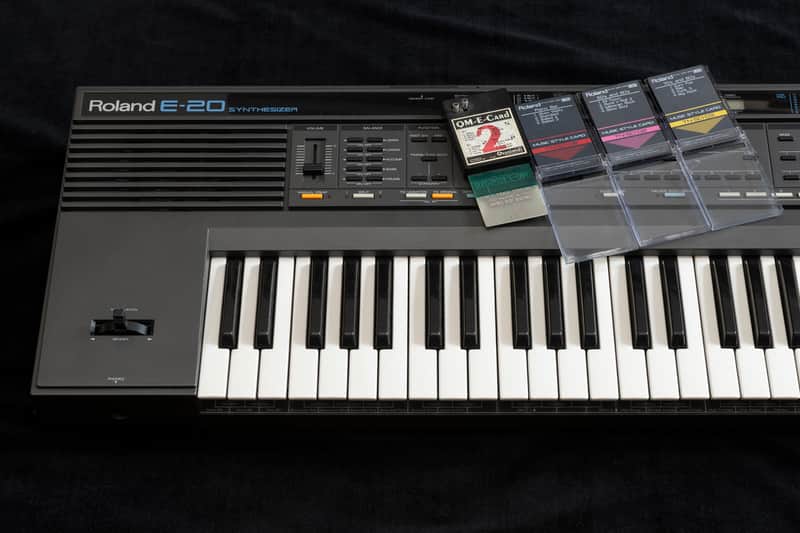 1988 Roland E-20 Vintage Synthesizer + cards image 1