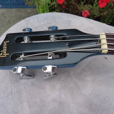 GIBSON EBO early 1970 PELHAM BLUE SLOTTED HEADSTOCK ORIGINAL refinished image 14