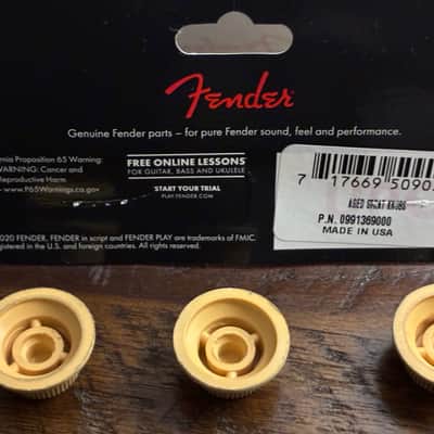 Fender Stratocaster Custom Relic / Aged 3-Piece Knob Set (3-Spoke) image 3