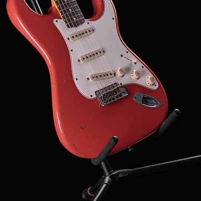 2010 Fender Custom Shop Masterbuilt Yuriy Shishkov 1960 Stratocaster Fiesta Red Relic MusicMesse NAMM NOS One Off Abigail Ybarra Hand-Wound image 3