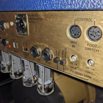 Marshall 6101 30th Anniversary Series 3-Channel 100-50-25-Watt 1x12" Guitar Combo 1992 - 1997 - Blue image 6