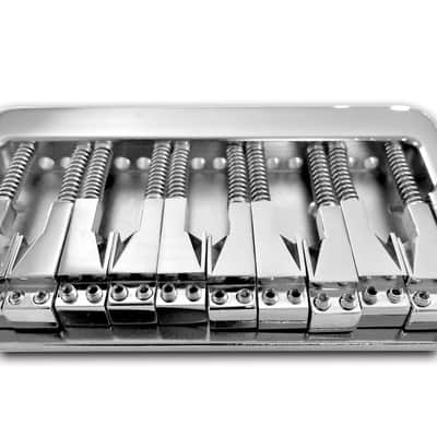 Lowe Custom Guitars 10-string Bass Guitar Bridge - Chrome image 4