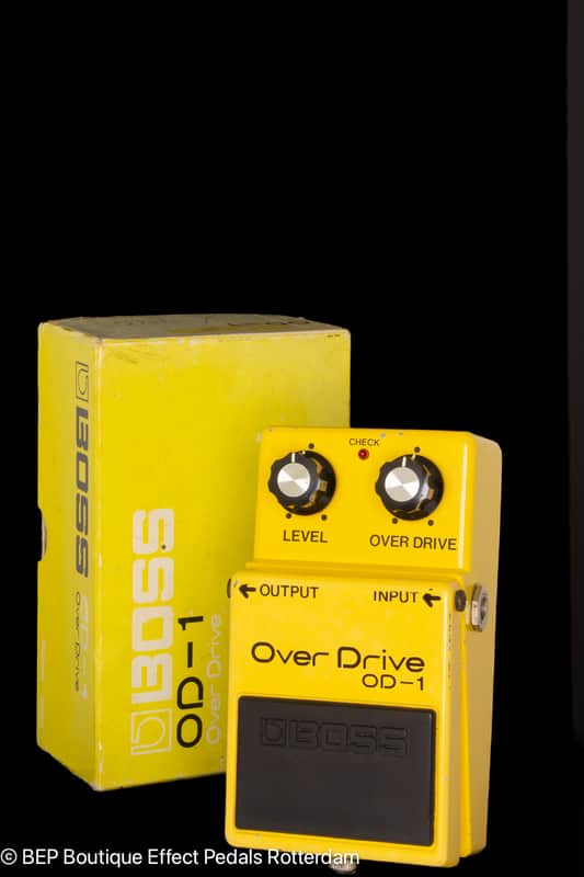 Boss OD-1 Overdrive 1980 Japan s/n 9900 Silver Screw Long Dash with JRC4558D op amp image 1