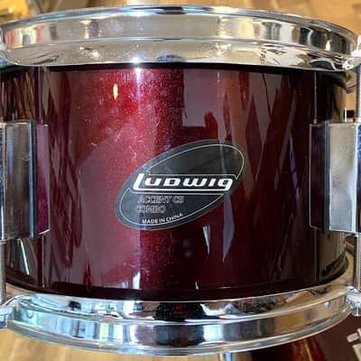 Ludwig Accent CS Combo Junior Gloss Red Sparkle Finish 2-Piece Drum Shell Pack image 8