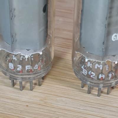 Very rare  NOS NIB 1972 MULLARD Blackburn el84 6bq5 matched pair  KM1  UK Philips label very strong Vox ac15 Marshall Echolette image 7