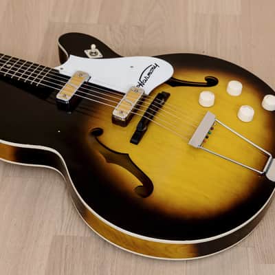 1963 Harmony Rocket H54 Vintage Electric Guitar Sunburst w/ DeArmond Gold Foils image 13