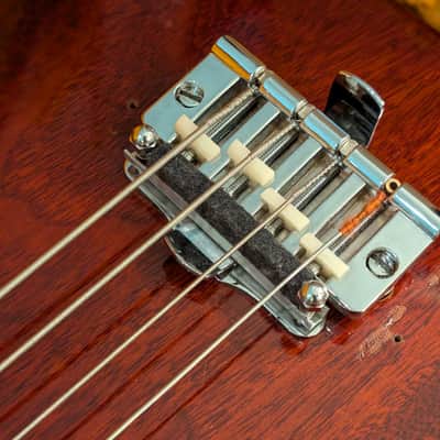 Left handed 1969 Gibson EB-0 electric bass - Cherry image 18