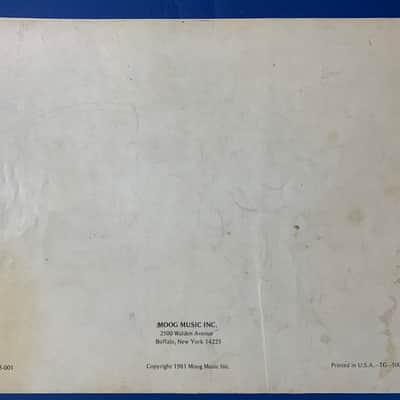 Moog The Rogue Synthesizer Owner's Manual 1981 Herb Deutsch image 2