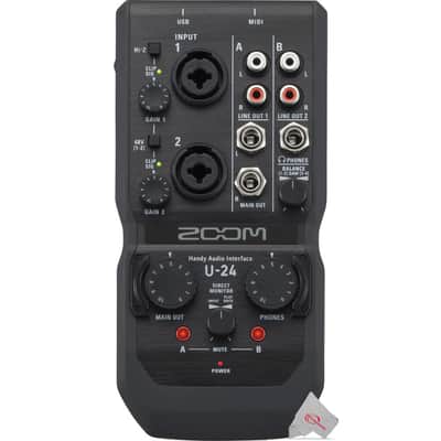 Zoom U-24 Portable 2x4 USB Handy Audio / MIDI Interface image 2