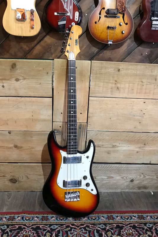 DIA Matsumoko Long Scale Bass Guitar 1970s Sunburst image 1