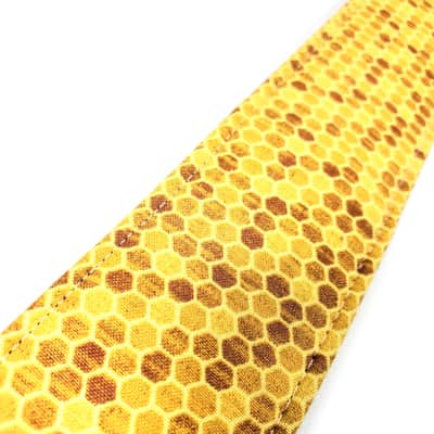Honey Comb Guitar Strap - Bee Honey Comb Guitar Strap - Bee Guitar Strap -Double Padded for Comfort - Universal Guitar Strap image 2