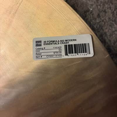 Paiste 20" Formula 602 Modern Essentials Crash Cymbal 2013 - Present - Traditional image 7