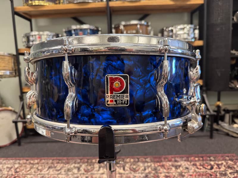 14” x 5,5” Premier 1960s Royal Ace Snare Blue Diamond Pearl image 1