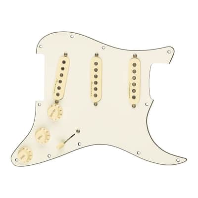 Fender Prewired Stratocaster Pickguard w/ Vintage Noiseless Pickups (Parchment White) image 1