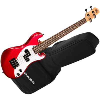 Solid Body U-Bass 4 cordes Metallic Red + housse Kala image 1
