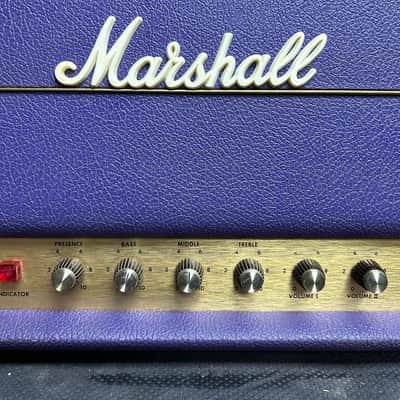 Marshall Super Bass 100 Full Stack 1970 Un-Modified- Royal Purple Tolex Cane Front image 8