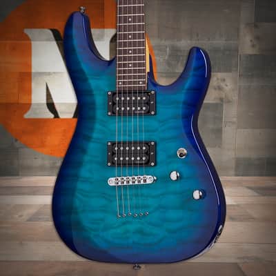 Schecter C-6 Plus - Ocean Blue Burst (443) image 1
