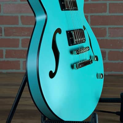 Godin Montreal Premiere HT Semi-Hollow Electric Guitar - Laguna Blue image 10