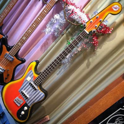 Teisco Del Rey EB200 60's Candy Corn image 1