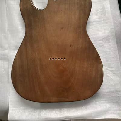 HSS Guitar Mahogany Wood Telecaster Tele Style Body with Veneer Tiger Maple Top image 3