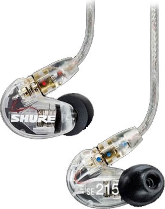 Shure SE215 Single Driver In-Ear Monitors, Clear image 1