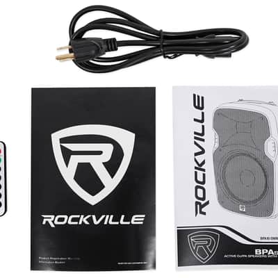 (2) Rockville BPA10 10" Powered 400w DJ PA Speakers wBluetooth+LED Stands+Cables image 24