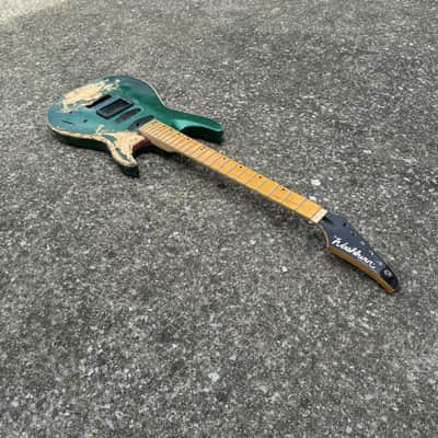 Sidewalk Sale: Washburn Mercury Series Electric Guitar Husk (1990s - Teal Flake) image 7