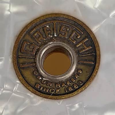 Used Vintage Gretsch Round Badge Bass Drum 22x14 White Marine Pearl - Fair image 5