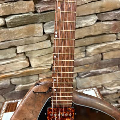 Klein Headless Electric Guitar 2017 - Natural Burled Walnut / Rosewood w/ Gig Bag image 5
