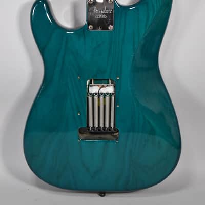 1998 Fender American Deluxe Stratocaster Transparent Teal w/HSC image 4