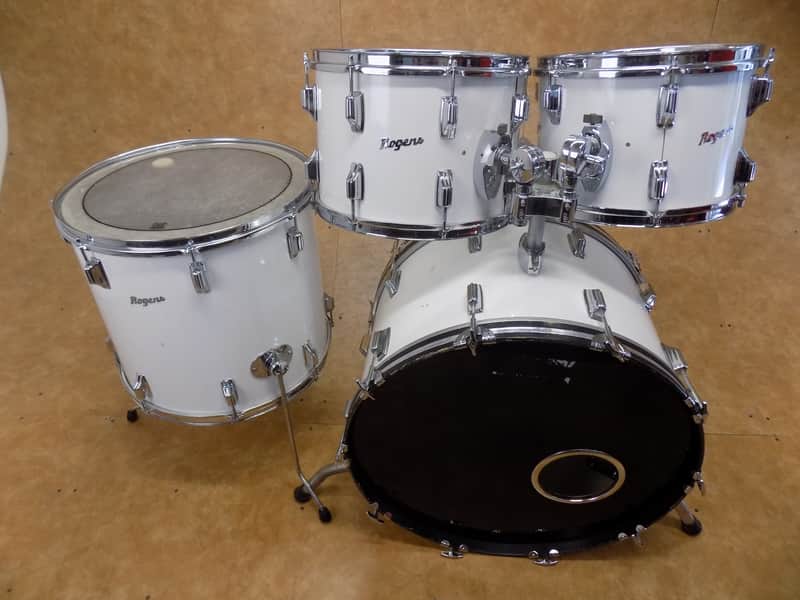 Rogers New England White 4 Piece Drum Kit 1970's image 1