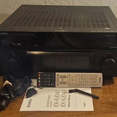 Yamaha Aventage RX-A2040 Dolby Atmos 9.2  Receiver RXA2040 w Remote, Mic Bundle image 1