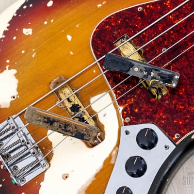 1969 Fender Jazz Bass Sunburst Faux Burst Vintage Bass w/ Case image 20