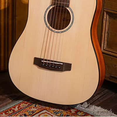 Discover Perfect Tone and Portability: Cort Standard ADMINI-OP 3/4 Spruce Top Guitar with Bag! image 5