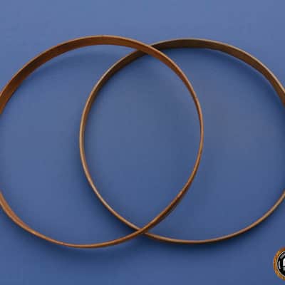 Ludwig 1-Ply Solid Maple Bassdrum Hoops 24" Walnut Cortex image 2