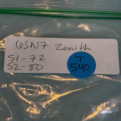 Vintage Sylvania 6SN7GTA Zenith Black Plate Chrome Top Tube Valve! T540 image 7