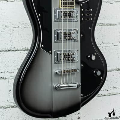 Used Schecter Diamond Series Ultra VI Silver Burst w/gigbag image 2