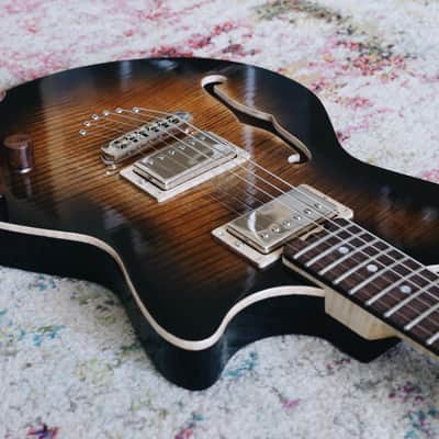 Luxe Procella - Tobacco Burst - Premium Handcrafted Semi-hollow Offset Guitar w/ Lambertones Pickups image 6