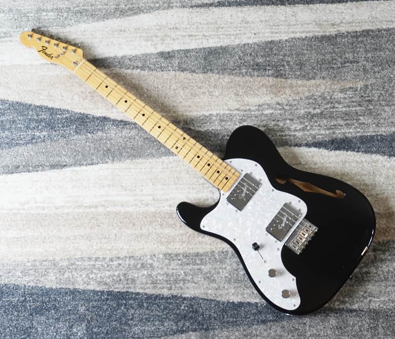 2013 Fender Japan TN72-LH Telecaster Thinline Left-Handed Black MIJ image 1